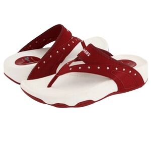 Skechers Red and White Women's Sandals